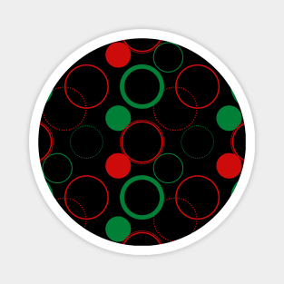 Lucky Circles Pattern in Black II Magnet